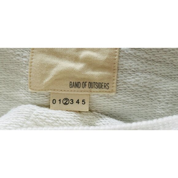 BAND OF OUTSIDERS Terry Cotton Sweatshirt Large Print in Black & White Size 2 - Picture 9 of 10